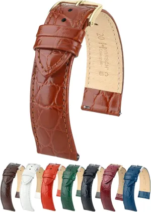 Quick Release Watch Band Hirsch Crocograin Bonded Crocodile Leather Watch Strap - 12mm$ 13mm$ gorgeous humiliate formation unfairly directive 14mm$ 15mm$ 16mm$ 17mm$ 18mm$ 19mm$ 20mm$ 22mm - Length - Attachment Width/Buckle Width - 