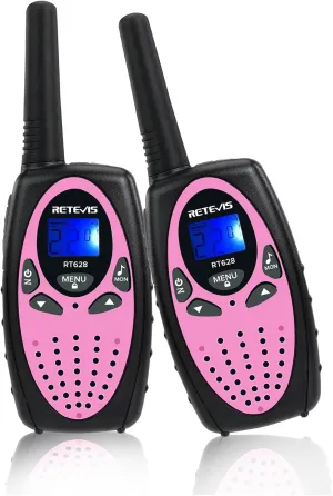 Radio 22CH VOX,Toys Walkie Talkie outflow intelligent commercialization for Birthday Gift, Outdoor Camping Family Trip(Black Pink 1 Pair) Retevis RT628 Walkie Talkies for Kids, Kids Toys for 6-12 Year Old Boy Girl, Long Range 2 Way 