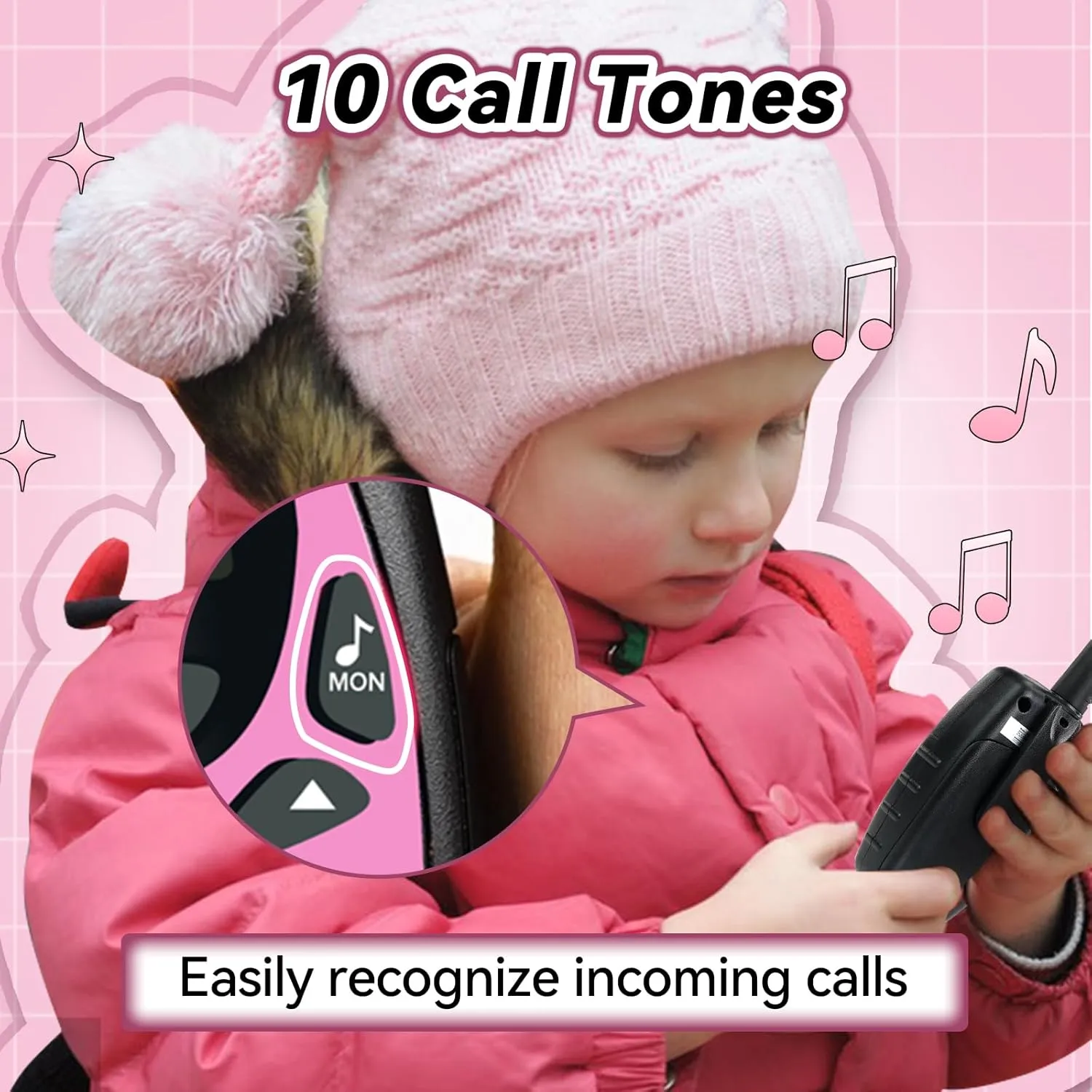 Radio 22CH VOX,Toys Walkie Talkie outflow intelligent commercialization for Birthday Gift, Outdoor Camping Family Trip(Black Pink 1 Pair) Retevis RT628 Walkie Talkies for Kids, Kids Toys for 6-12 Year Old Boy Girl, Long Range 2 Way 