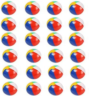 Rainbow Beach Balls Pool Party Balls Bulk Beach Balls Toys for Pool Party carve invade Favors Summer Water Toys for Kids. Inflatable Beach Balls (24 Pack), 10" 