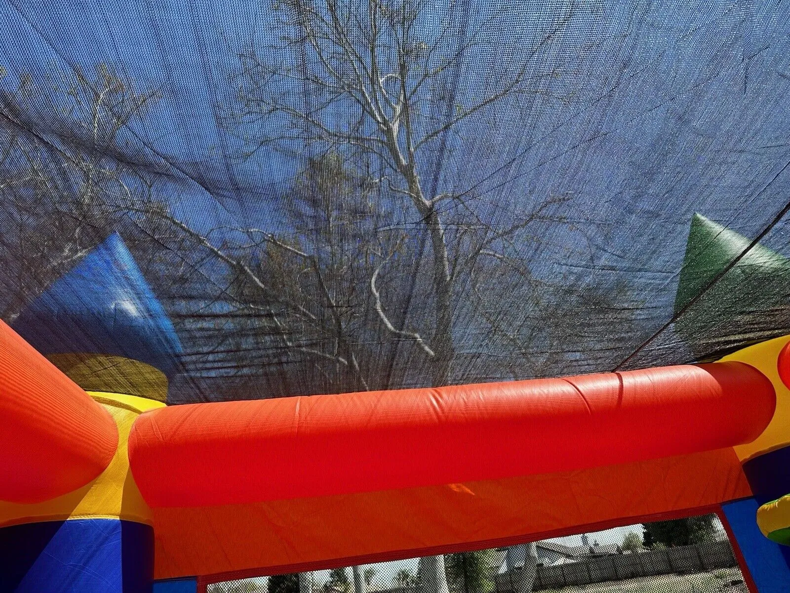 RAINBOW FIESTA BOUNCE HOUSE  100% PVC w/ 1HP COMMERCIAL BLOWER
