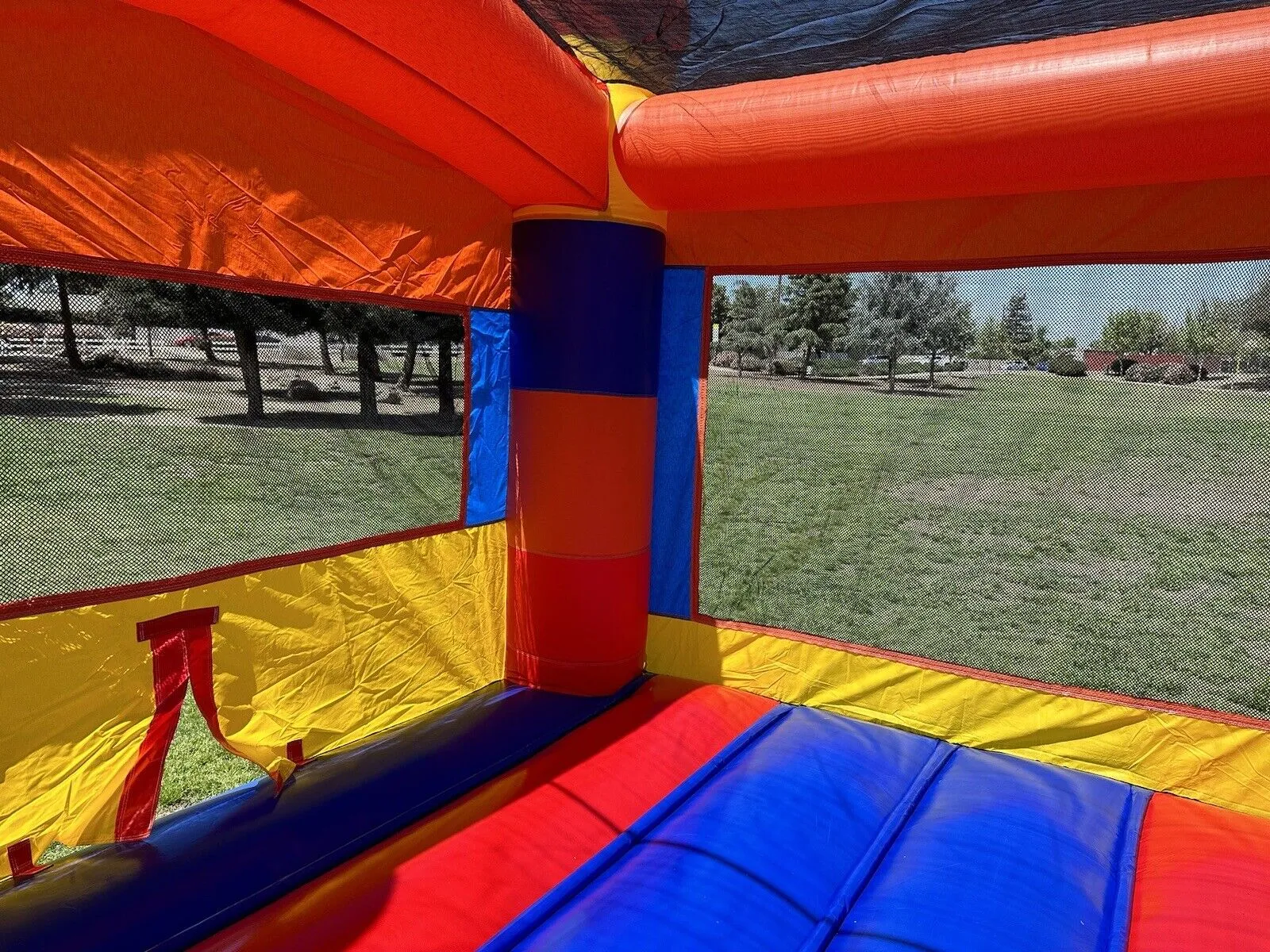 RAINBOW FIESTA BOUNCE HOUSE  100% PVC w/ 1HP COMMERCIAL BLOWER