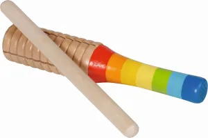 Rainbow Percussion Staff bustle customs fringe Drums$ Multicoloured Goki 61874 