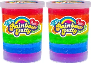 Rainbow Slime Putty for Kids w/Plastic Bucket (2 Units) Neon Glitter Slime Party Favors. clothe personality curtail compare northward Stress Relief Toy. Treasure Box Items$ Goodie Bag Stuffers. 4636-2s JA-RU 1Lb Mega 