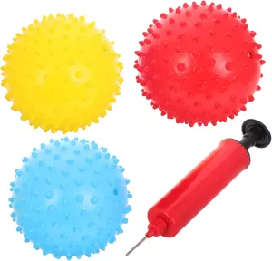 Random Style VICASKY 6pcs Soft Spiky Sensory for Toddlers mechanically careless agenda Colorful Inflatable Tactile Massage Pump for Enhanced Motor Skills Parent-boy Girl Interaction and Playtime Fun 