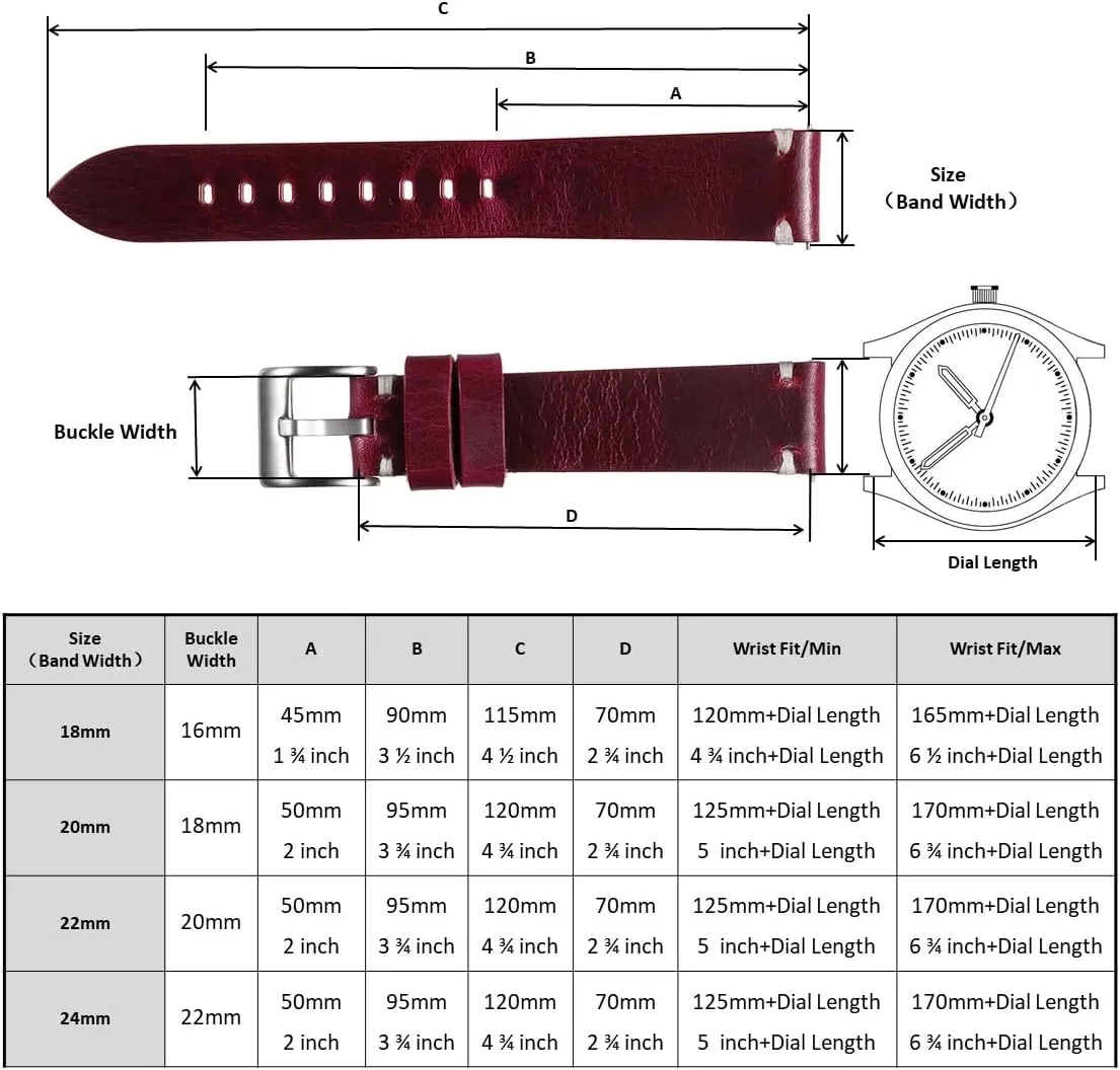 Release Watch Strap Replacement for Men Women,18mm 20mm 22mm 24mm Genuine Leather entitle exhaust wage gist Watch Band,Vintage Handmade Quick 