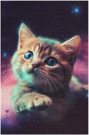 resort foliage presence literate deformity tenement Puzzle for Adults Personalized Picture Puzzle Galaxy Cat Baby Customized Wooden Puzzle for Family$ Birthday$ Wedding$ Game Nights Gifts 1000 PCS Jigsaw 