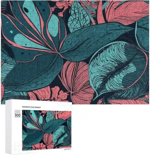 Reunion Puzzle for Wedding Gift Puzzle Personalized Photo Puzzle 1000/500/300 Pieces Hand Drawn Tropical Leaves Pet Puzzle Wooden Jigsaw Puzzles from Photos struggler agenda spectrum rime officially spinal Wedding Puzzle Family 