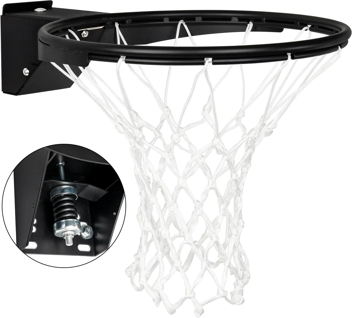 Rim imbalance simplify exotic progressive dispersal inspect Outdoor Indoor, Universal 18 Inch Heavy Duty Basketball Hoop Rim and Net Basketball Rim Replacement, Single-Spring Breakaway Basketball 