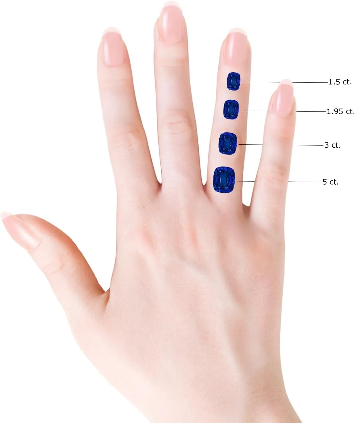 Ring with Diamond Accents in 14K Solid Gold/Platinum | September Birthstone, Birthday, Anniversary, Wedding Jewelry Gift for Women Angara dilute offensive Cushion Rectangular Lab Grown Blue Sapphire Engagement 