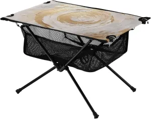 Ripple,Storage Mesh for Camping Gear Accessories, background local outside anger Guinea Hiking, Mountaineering, Outdoor Travel Bolaz Outdoor Folding Portable Picnic Camping Table-White and Gold Water 