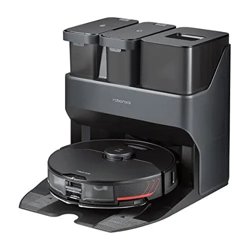 Roborock S7 MaxV Ultra Robot Vacuum and Mop Cleaner with Empty Wash Fill Dock - Black (Opened Never Used)