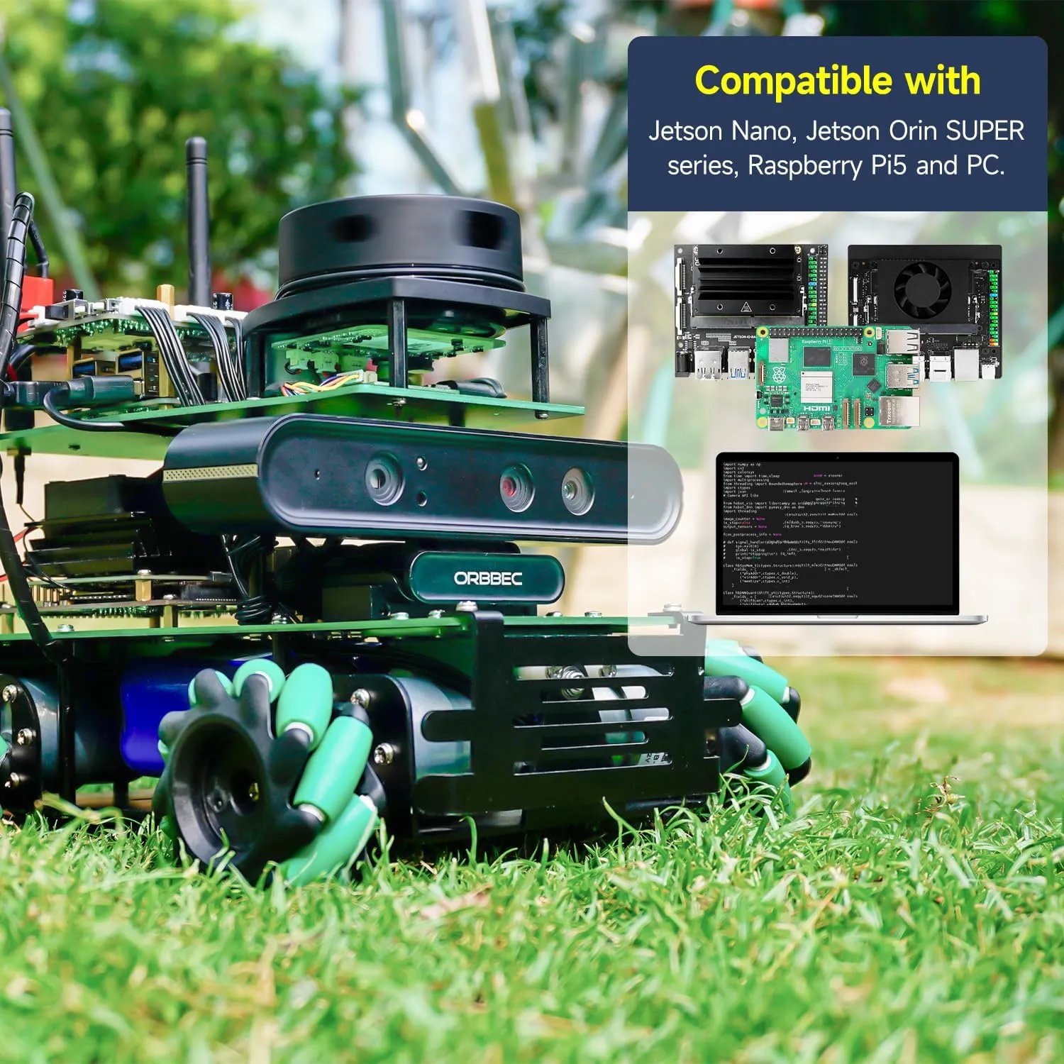 Robot for Adults Engineering Student Yahboom ROS2 Robotic pin instantaneously Kit Voice Interactive Control ORBSLAM2 Octomap Mapping for Jetson Nano/Orin Super Raspberry Pi 5 AI 