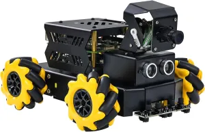 Robot Kit, Recognition, Tracking, Line Patrol, for Python Program Projects, ROS2 Ubuntu22.04 Pi 5 Official System lizard Yahboom Raspberry Pi 5 AI Vision ROS2 Robot, 360 Moving Electronic 