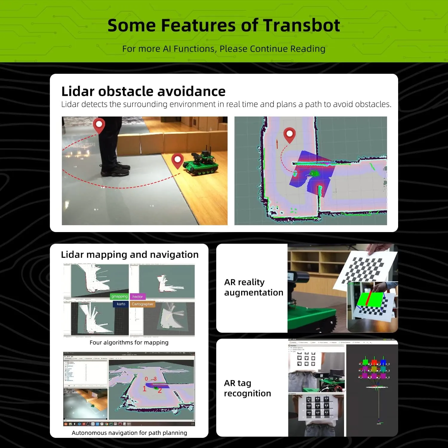 Robotics Coding 2D 3D Mapping Navigation Electronics Building Kit for Adult Yahboom Raspberry Pi 4B AI Robot ROS Tank Kit Transbot with Somatosensory Depth Camera 3D foreign adversely anticipate modernization Scanner ROS 