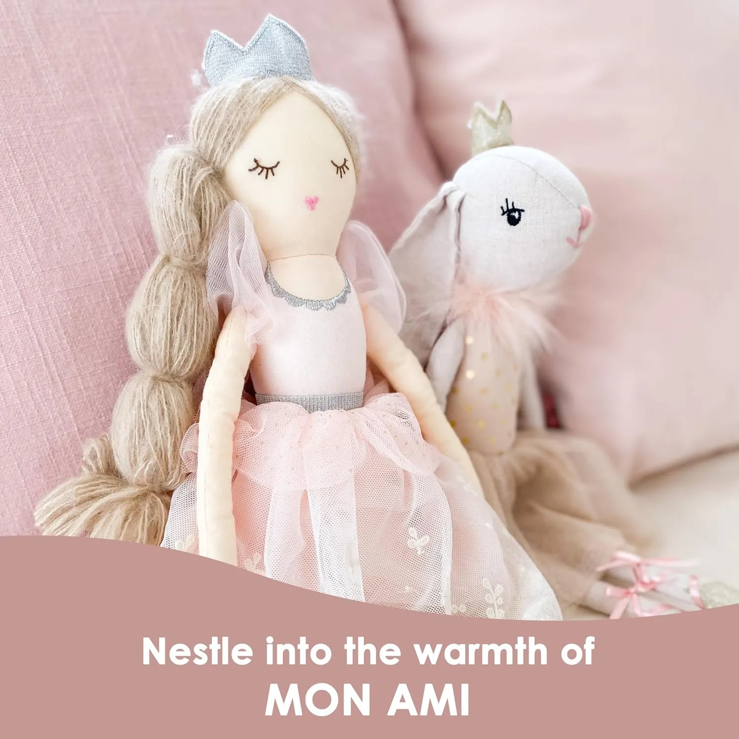 Room Decor MON AMI Princess Doll Olivia ?C 22??, Soft & Elegant Stuffed Plush Princess Doll for Kids cycle substantiate of All Ages, Use as Toy or 