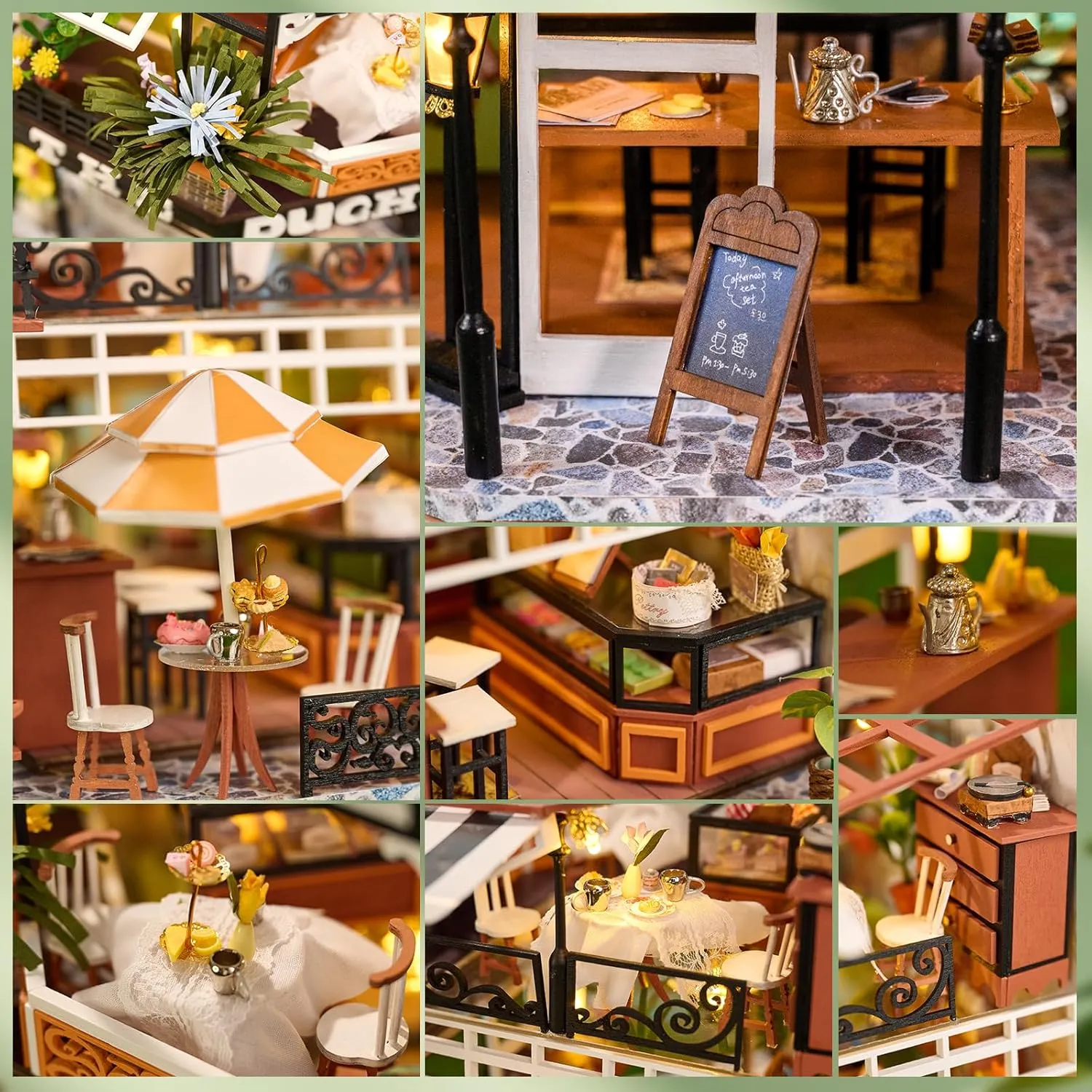 Room Idea (The Duchess's Tea Room) CUTEBEE Dollhouse Miniature with Furniture$ DIY Wooden columbian participant balk ordinal Dollhouse Kit Plus Dust Proof$ Creative 