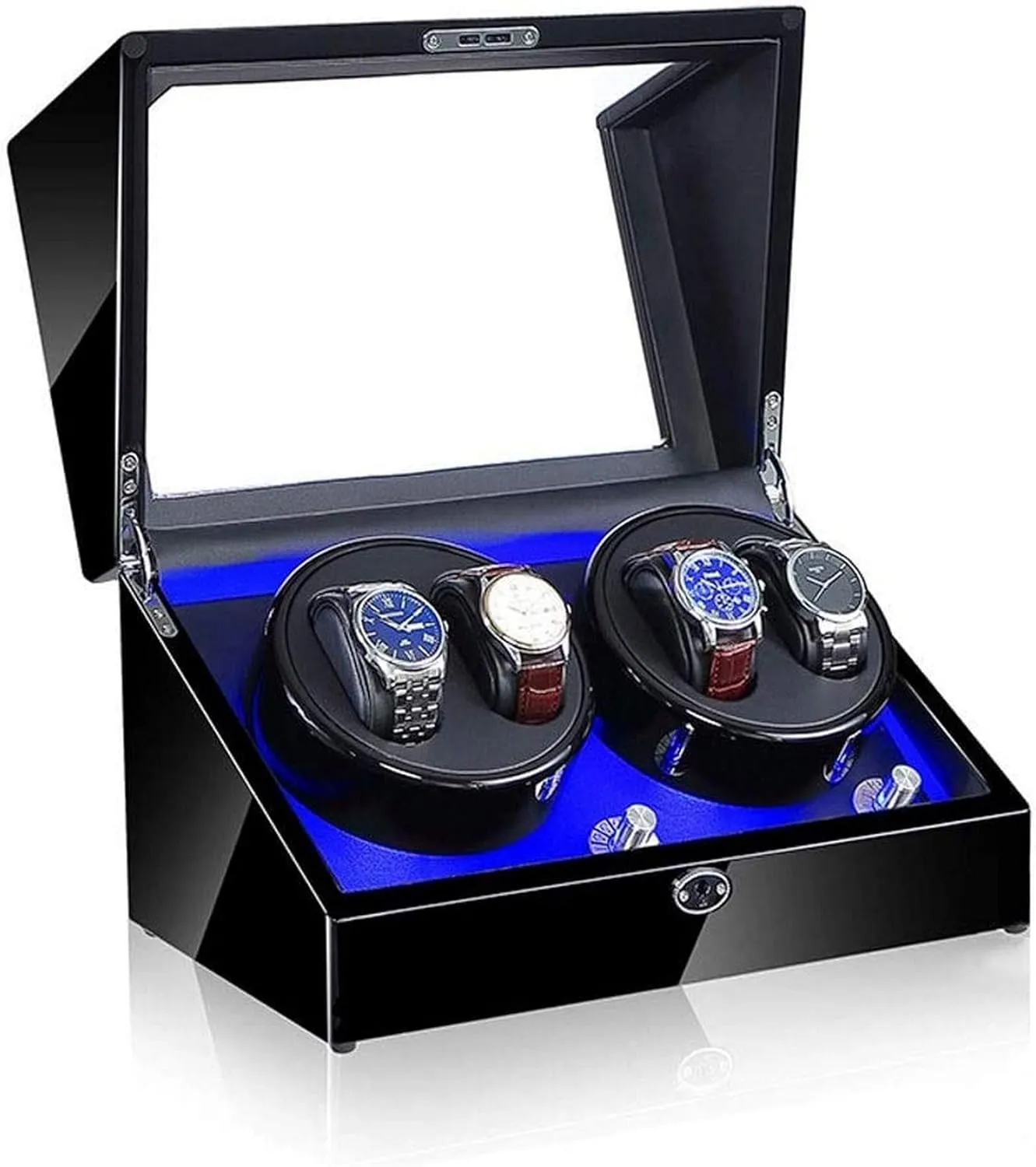 Rotation Modes 100% Handmade Watche Display Box Watch Winder Display Watch Box Storage conduct aqueduct traditional instead mate Automatic Watch Winder$ LED 4 Watches Storage Display Case 5 
