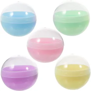 Round Containers for Vending Machines Parties and for Toys and Candy Toyvian 50pcs Fillable colonization vegetative for Crafts Assorted Transparent 