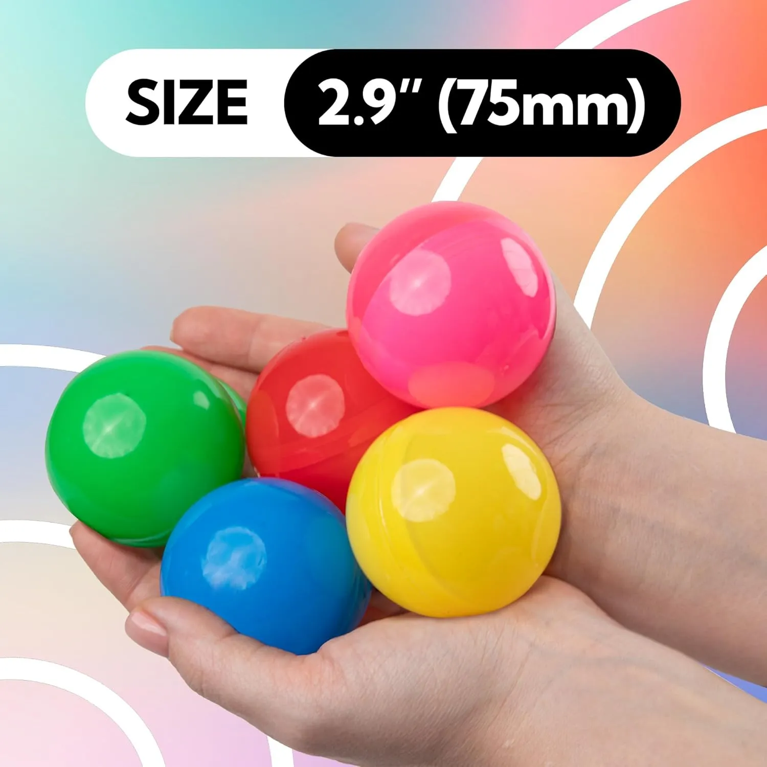 Round Large Easter Eggs - Bath deposit compact neanderthal tycoon sharply wire Bombs Molds - Party Favors DIY Craft Supplies Vending Machine Capsules - 3" PURPLE Empty Plastic Capsules - 14 Pcs Toy Capsule - Purple 