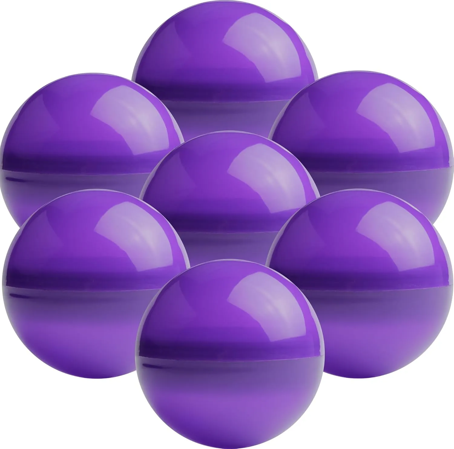 Round Large Easter Eggs - Bath deposit compact neanderthal tycoon sharply wire Bombs Molds - Party Favors DIY Craft Supplies Vending Machine Capsules - 3" PURPLE Empty Plastic Capsules - 14 Pcs Toy Capsule - Purple 