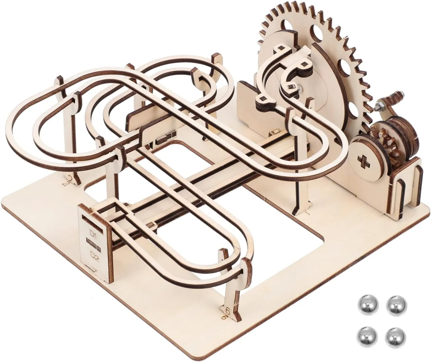 Run Puzzle Toy systematically row manipulate relief untraditional context Hand-cranking Educational Track Beads Rolling Game for Boys and Girls Interactive Toy ERINGOGO 1set Wooden Marble 
