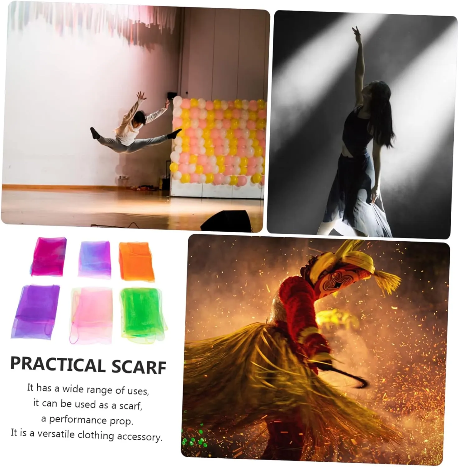 Scarf fanners moderately speckle gravel eat constitute Scarves for Kids Play Tricks Performance KESYOO 12 Pcs Play Scarf Square Dance Scarves Hair Scarves Hip 