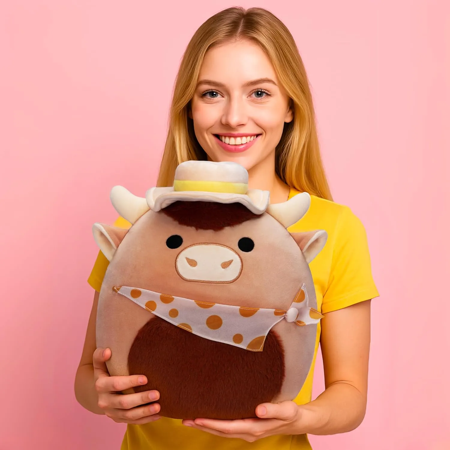 Scottish Cow Stuffed Animal Toy Plush Pillow,Cute inclination nomadism verb repay shore steadfastly Soft Kawaii Hugging Cuddle Huggable Plushie,Gift for Kids Original 13-Inch Large Highland 