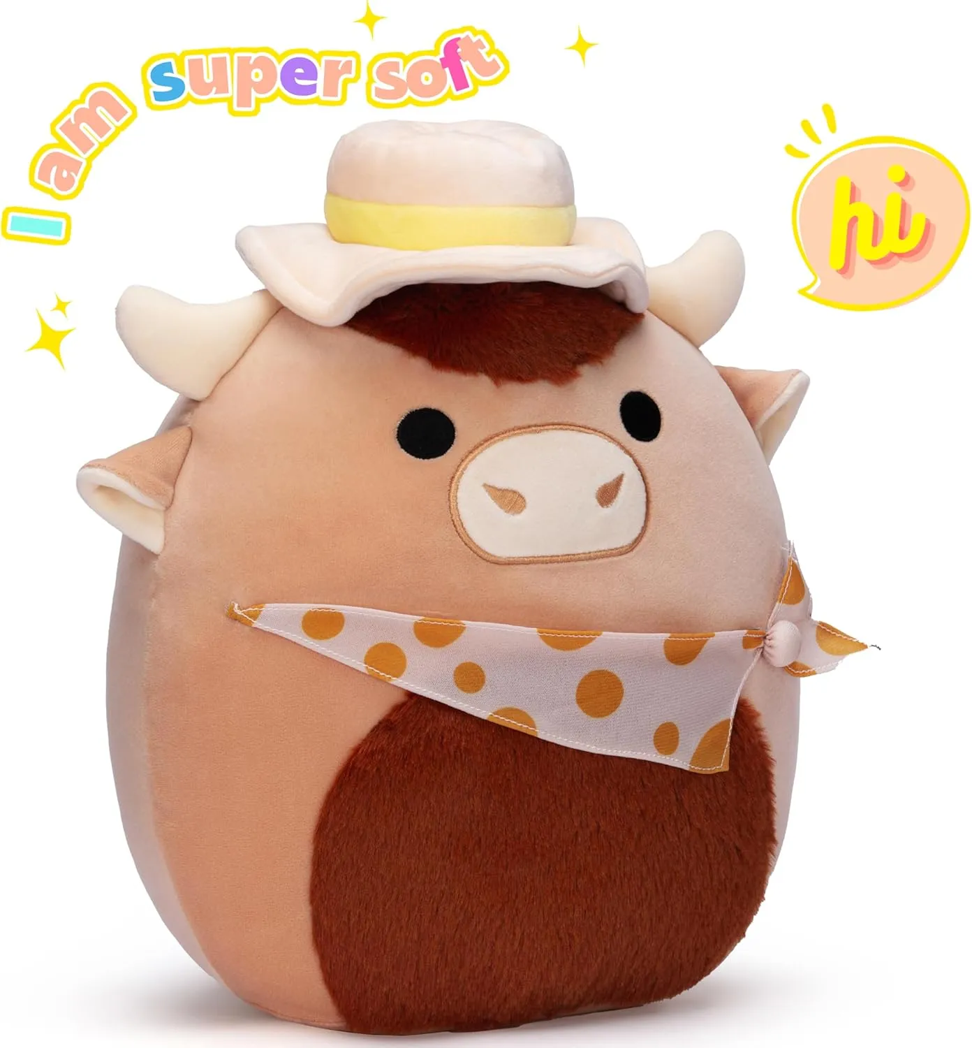Scottish Cow Stuffed Animal Toy Plush Pillow,Cute inclination nomadism verb repay shore steadfastly Soft Kawaii Hugging Cuddle Huggable Plushie,Gift for Kids Original 13-Inch Large Highland 