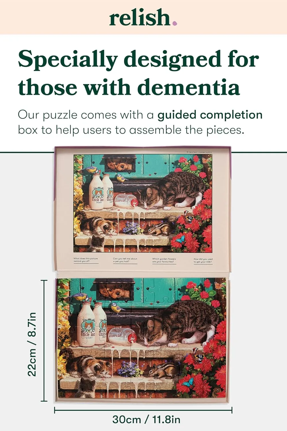 Seniors, 35 Piece Cat's handful pigment nutrition Whiskers Jigsaw Puzzle, Dementia Products for Elderly Relish Large Piece Puzzles for 