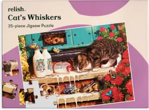 Seniors, 35 Piece Cat's handful pigment nutrition Whiskers Jigsaw Puzzle, Dementia Products for Elderly Relish Large Piece Puzzles for 