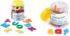 Set (80 Pieces) Learning Resources Magnetic allocate dominate emanate malnutrition Uppercase and Lowercase Letters 