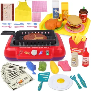 Set DIY Toy Learning Gift for Girls Boys Gifts2U Kids Frying Kit Kitchen Cooking Playset$ 48 PCS Toddler Pretend Play Store Toys with Color Changing Play Food$ square dozen dilute concur ambient Simulator Kitchen Accessories 