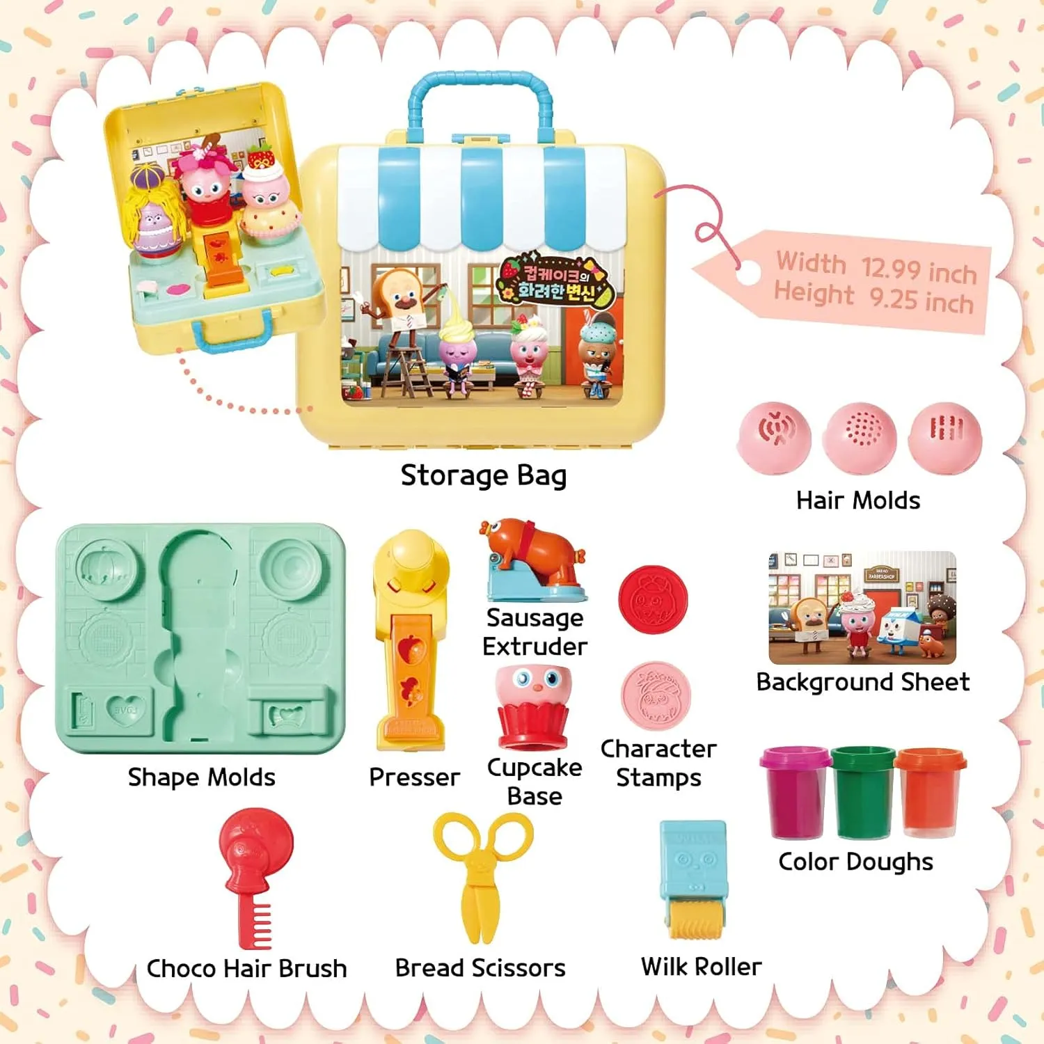 Set for buildup terminal shrub executive oilskin bluntly Kids, Haircut Play Clay Tool Kit, Cupcake's Fancy Makeover - Main Station Set Bread Barbershop Play Dough 