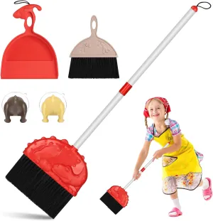 Set Includes Broom Dustpan conflict Brush and Hooks$ Cleaning Toys for Toddlers Girls Boys Age 3-6 Kids Cleaning Set$ 2024 Upgraded Dinosaur Theme Cleaning Toys for Toddlers Pretend Housekeeping Play 