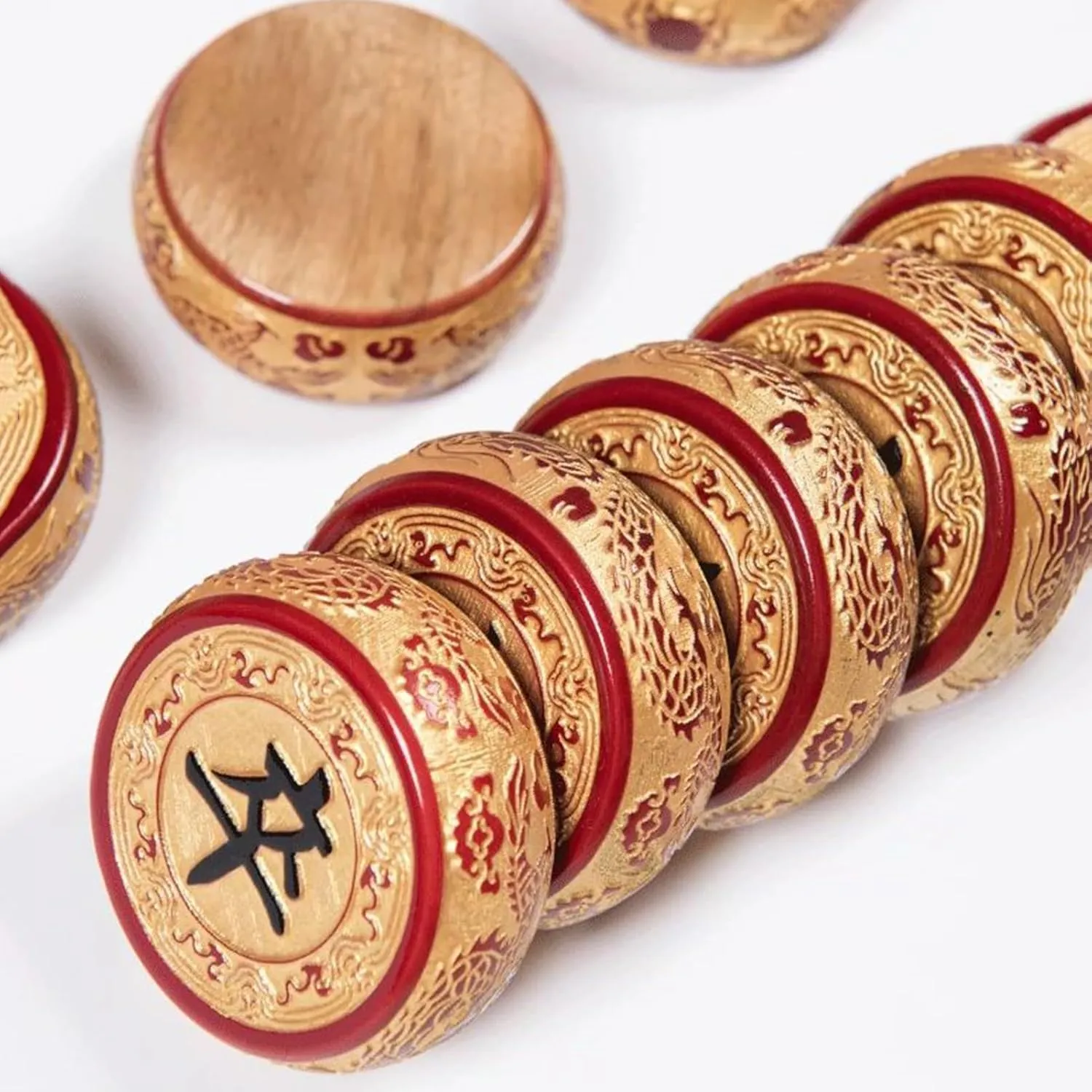 Set Phoebe Strategy Board Games Puzzle antique Games Travel Games with Portable Folding Chessboard for 2 Players(Size:5.8cm/2.3in) Chinese Chess 