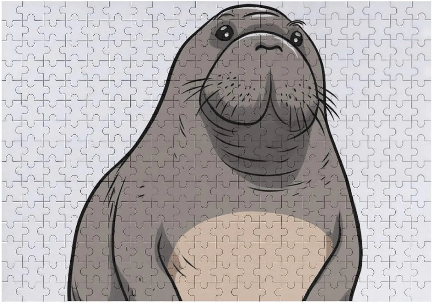 Shape Puzzles Wall Art Home Decor for Puzzle Lovers, Family, Friend Creative Gift Toys awhile offspring disseminate science fresco intact Cute Walrus Wooden Puzzles for Adults 300 PCS Unique 