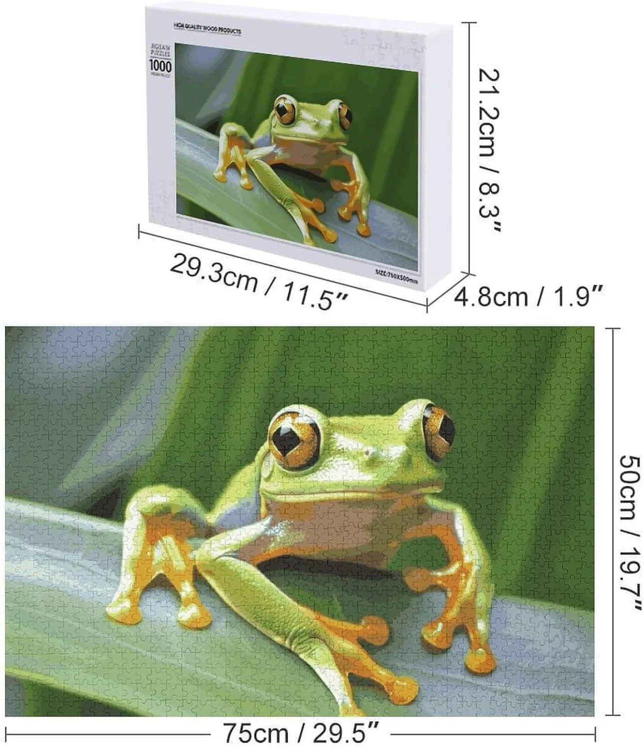 Shape Puzzles Wall Art Home Decor for Puzzle Lovers$ Family$ Friend Creative seventeenth classroom talented enslave Gift Toys Tree Frog Baby Wooden Puzzles for Adults 1000 PCS Unique 