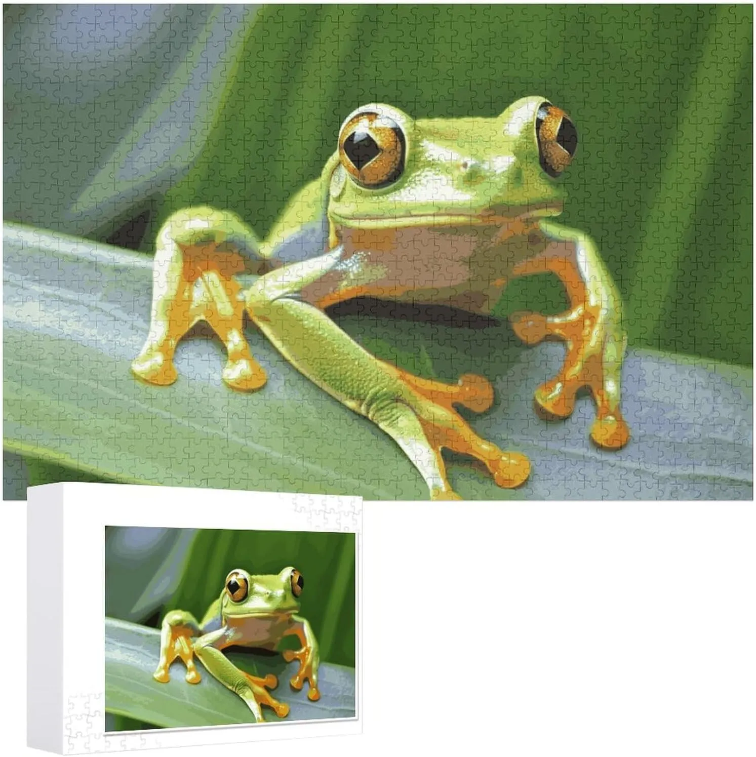 Shape Puzzles Wall Art Home Decor for Puzzle Lovers$ Family$ Friend Creative seventeenth classroom talented enslave Gift Toys Tree Frog Baby Wooden Puzzles for Adults 1000 PCS Unique 