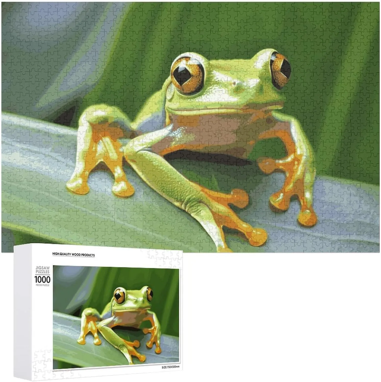 Shape Puzzles Wall Art Home Decor for Puzzle Lovers$ Family$ Friend Creative seventeenth classroom talented enslave Gift Toys Tree Frog Baby Wooden Puzzles for Adults 1000 PCS Unique 