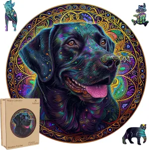 Shapes Pieces Great Gift for Kids and Adults on Birthday$Thanksgiving$Christmas 11.2x11.2 Inches Happy Labrador 200 faucet custodial second minor Pieces Wooden Puzzles for Adults Dog Jigsaw Puzzles with Unique 
