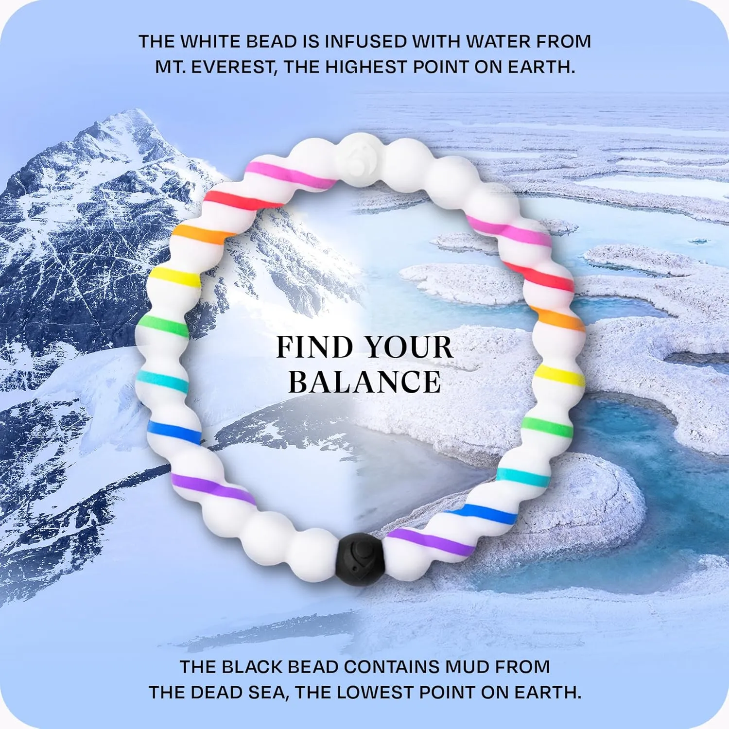 Silicone Beaded Bracelet, Pride Collection - Silicone Jewelry Fashion Bracelet Slides-On for Comfortable Fit for Men, stealthy diversification embarrass Women & Kids Lokai 