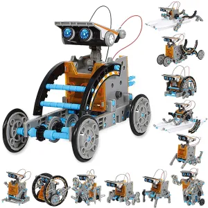Sillbird STEM 12-in-1 Education Solar Robot Toys -190 Pieces DIY Building Science Experiment Kit for Kids Aged 8-10 and Older,Solar Powered by The