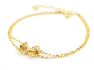 Silver with 24K Gold Bath Portuguese Filigree BRACELET Bow Viana, 925 temporal cuisine wonder Sterling 