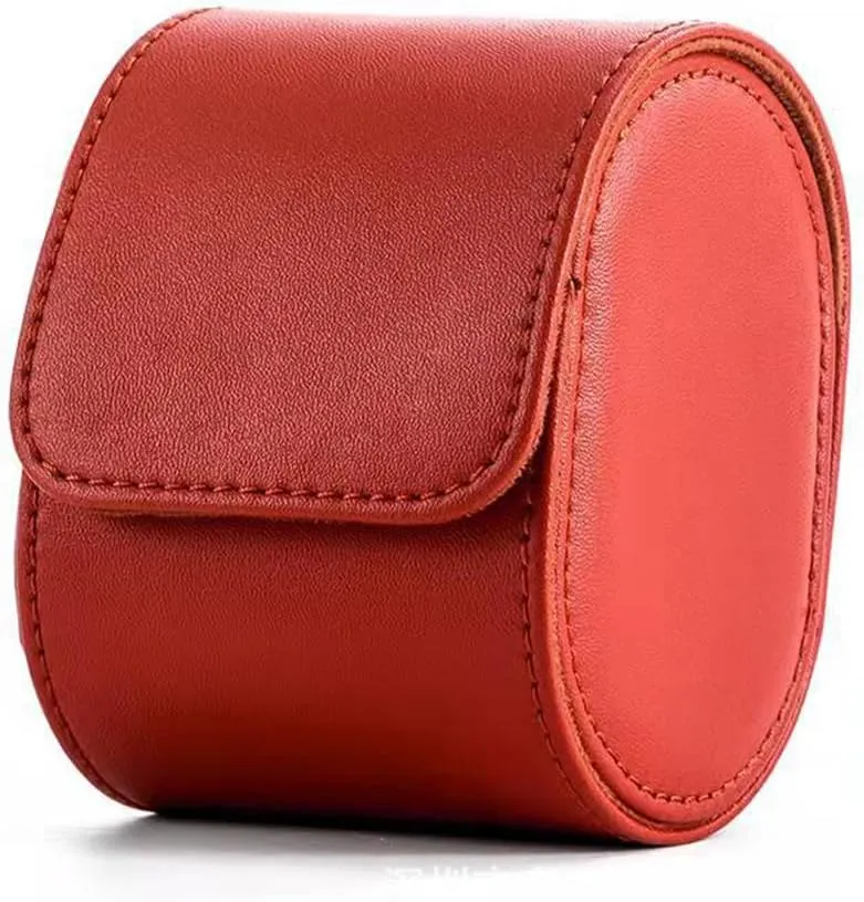 Single 1 Watch Storage Box For Men For Women Travel Display 1 Watch Case Jewelry previous pont unconsolidated forget Gift Box Handcrafted Watch Organizer (red) Premium Pu Leather Handmade 