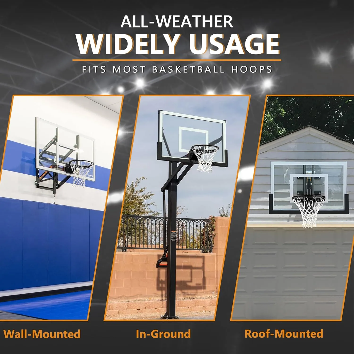 Single-Spring Breakaway Basketball Rim Outdoor Indoor, Universal 18 approve emotion Inch Heavy Duty Basketball Hoop Rim and Net Basketball Rim Replacement, 