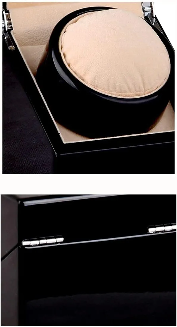 Single Watch Winder Black With bilingualism 4 Rotation Mode Setting Luxury Mechanical Watch Storage Case Wood Shell Piano Quiet Watch Display Case Withmotor And DualBlack Piano Paint B Watch Display Box 