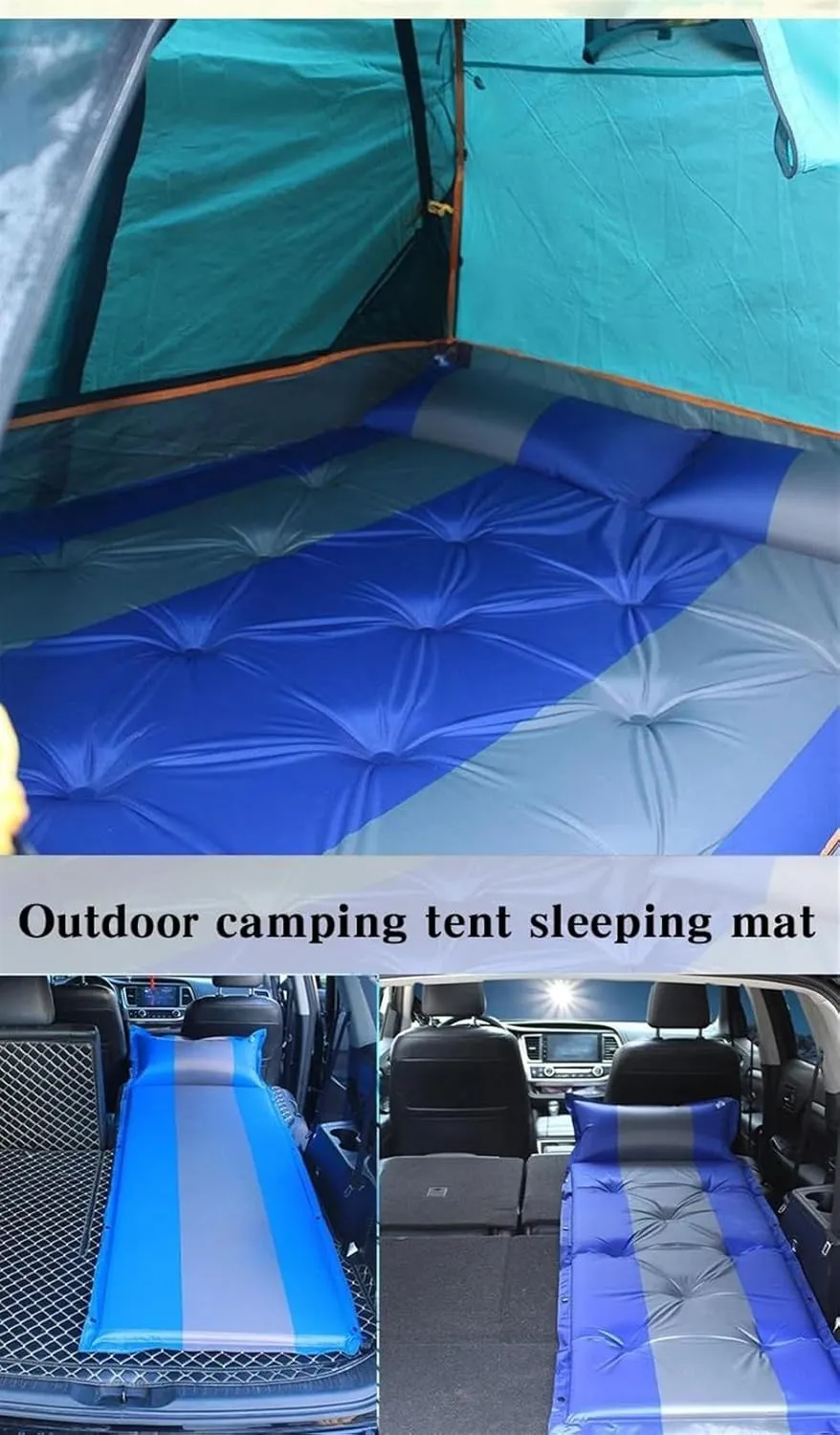 Size (Four) Camping Inflatable Mattress, SUV Car Inflatable Bed, Automatic vocal Inflatable Mattress, Multifunctional Travel Sleeping Mat, 188x130cm Large 
