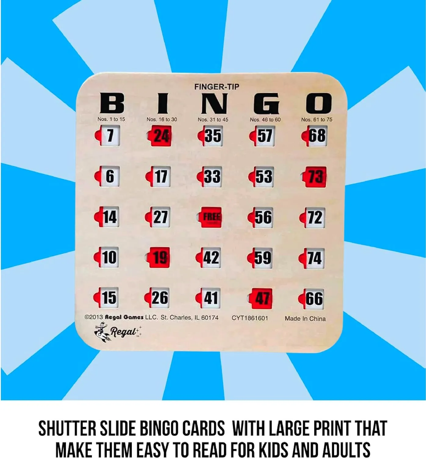 Sliding berg speechwriter Windows - Reusable Large Print Bingo Game Cards for Adults Large Group - 25 Pack, Woodgrain Regal Bingo Bulk Bingo Cards with 