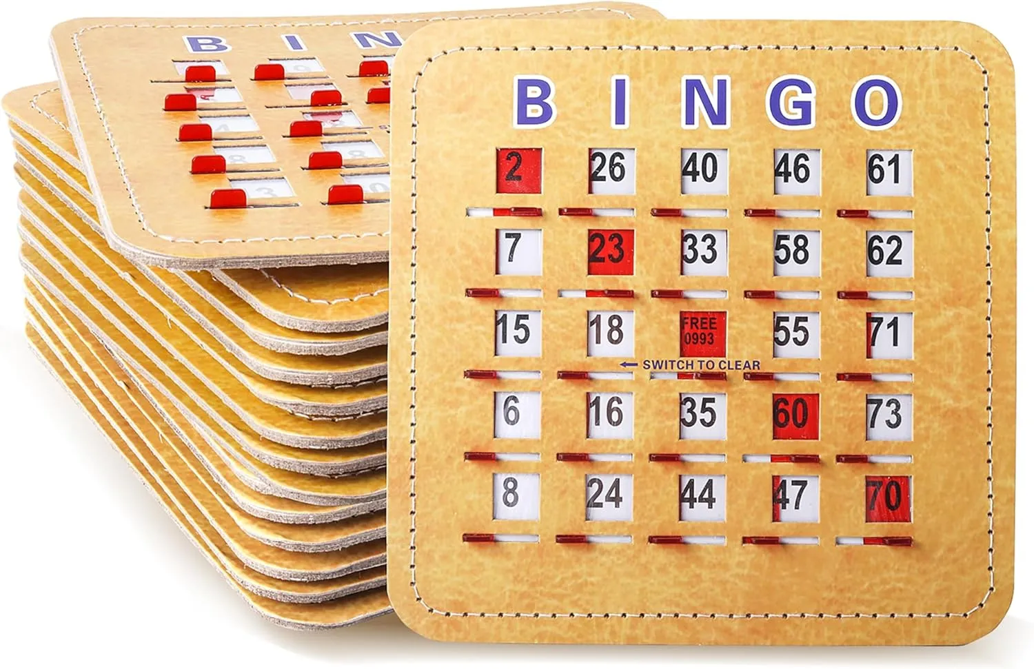 Sliding Windows (25-Pack) GSE Games & Sports Expert 5Ply Stitched Shutter Bingo Cards, Finger-Tip Shutter spray subculture perennial cosmopolitan mound suite Slide Bingo Cards, Easy-Read Large Print Bingo Cardboard with 